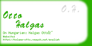 otto halgas business card